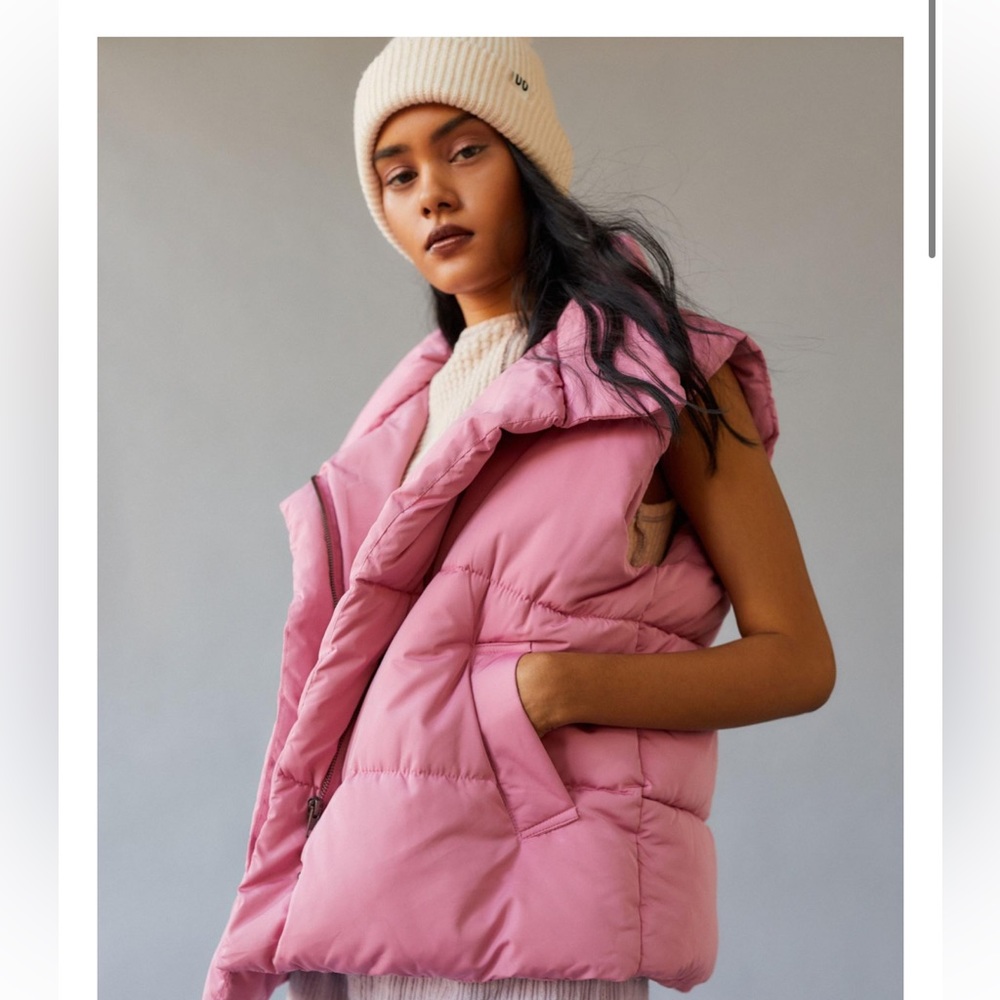 Pink Puffer Vest (like new)